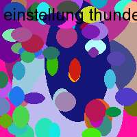 einstellung thunder bird einstellung thunder bird